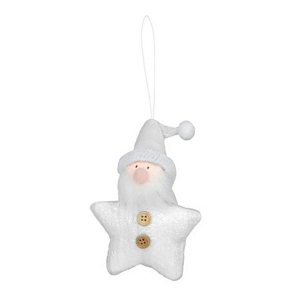 Enfeite para Pendurar Kringle Estrela Branco - 01 unidade - Cromus Natal - Rizzo Embalagens
