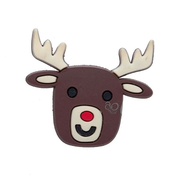 Aplique Rena Papai Noel Silicone - 3,5cm - 4 Un - Artegift - Rizzo