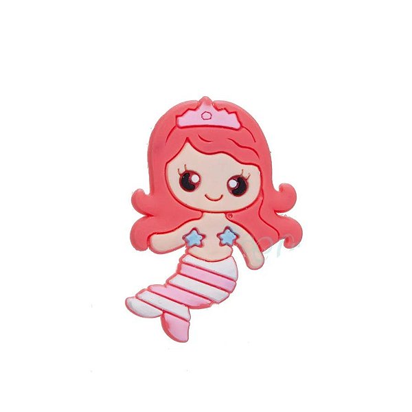 Aplique Sereia Princesa Silicone - 3,5cm - 4 Un - Artegift - Rizzo