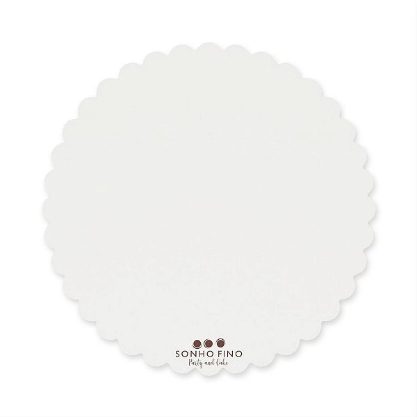 Cake Board Margarida MDF Branco  - 01 unidade - Sonho Fino - Rizzo Embalagens