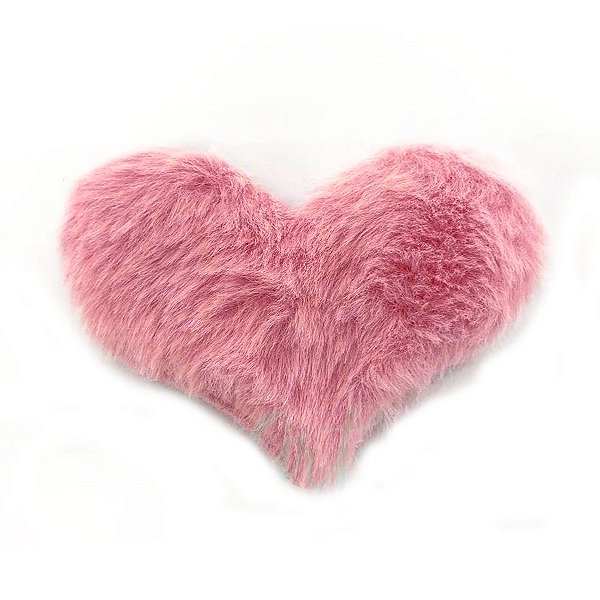 Aplique Coração Pelo Rosa Decorativo BIG - 2 Un - Artegift - Rizzo
