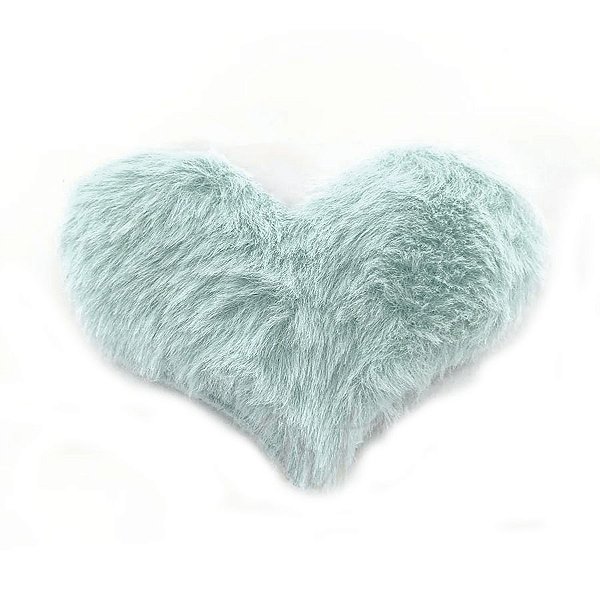 Aplique Coração Pelo Azul Acinzentado Decorativo BIG - 2 Un - Artegift - Rizzo