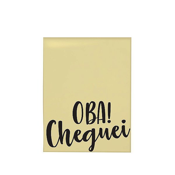 Envelope de Segurança Oba! Cheguei Amarelo - 10 Unidades - Cromus - Rizzo Embalagens