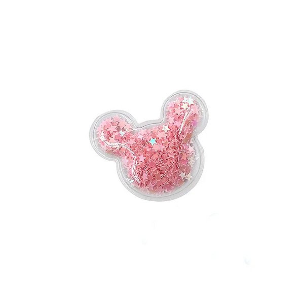 Aplique Urso Incolor Rosa - 5cm - 2 Un - Artegift - Rizzo