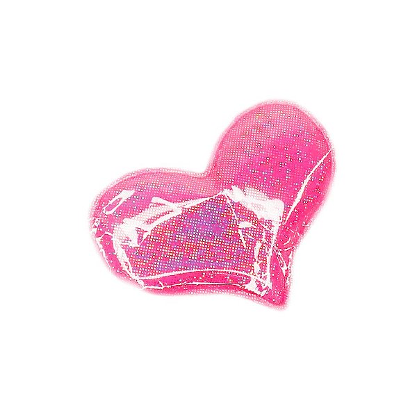 Aplique Coração Rosa Metalizado BIG - 8cm - 2 Un - Artegift - Rizzo