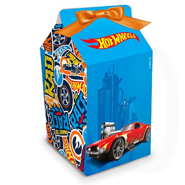 Caixa Milk Festa Hot Wheels - 8 Unidades - Festcolor - Rizzo Embalagens