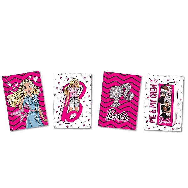 Quadro Decorativos Festa Barbie - 4 Unidades - Festcolor - Rizzo Embalagens