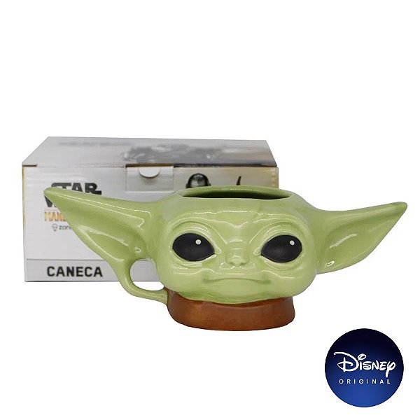 Caneca Formato Baby Yoda Star Wars The Mandalorian - 300ml - Disney Original - 1 Un - Rizzo