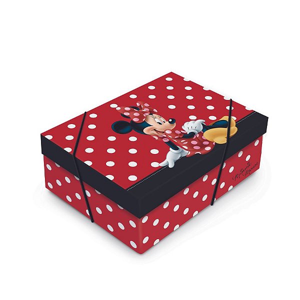 Caixa para Presente com Tampa  - Minnie Mouse Joy - 01 unidade - Cromus - Rizzo Embalagens