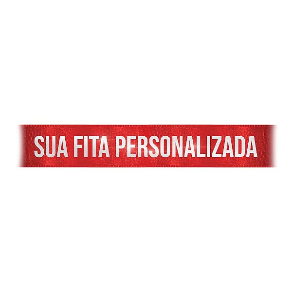 Fita de Cetim Personalizada CFS005 - 22mm X 45metros - Vermelho 209 - 01 Unidade - Progresso - Rizzo