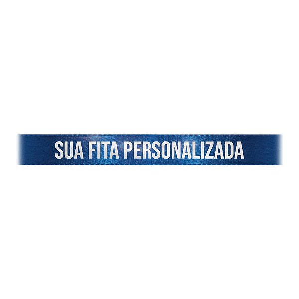 Fita de Cetim Personalizada CFS002 - 10mm X 45metros - Azul Royal 214 - 01 Unidade - Progresso - Rizzo