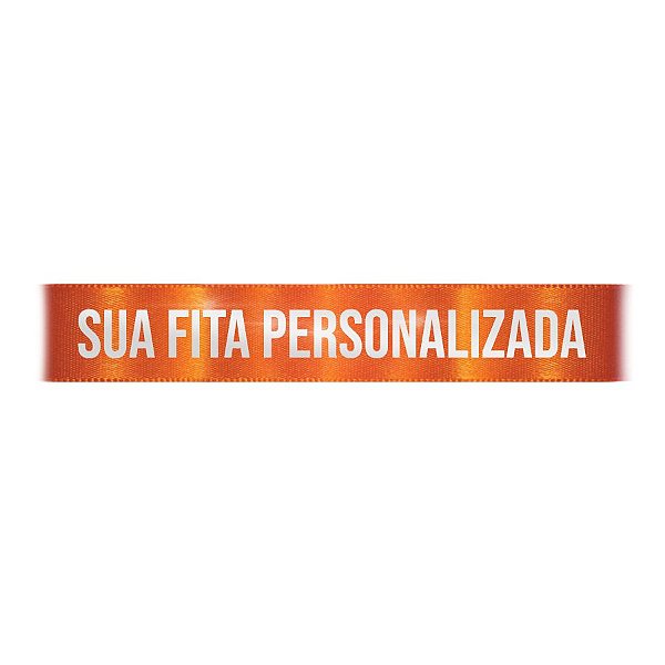 Fita de Cetim Personalizada CFS005 - 22mm X 45metros - Laranja 066 - 01 Unidade - Progresso - Rizzo