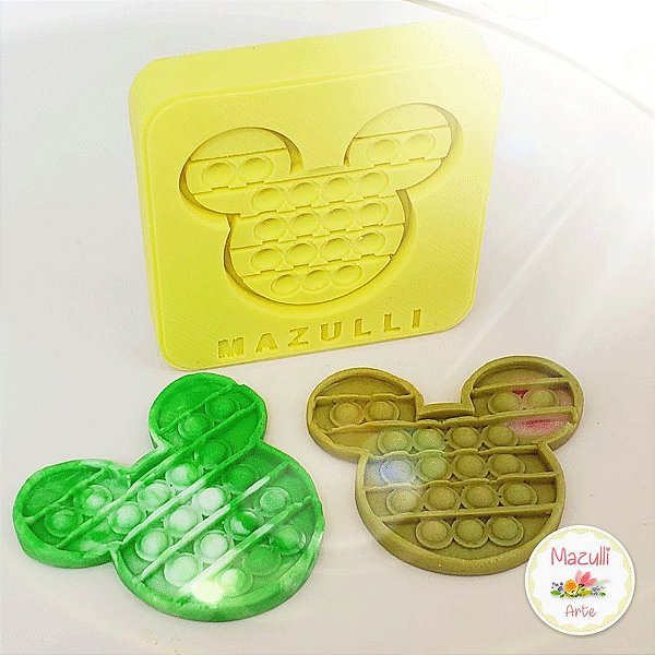 Molde de Silicone 2317 Festa Pop It Fidget Toy Mickey - 01 Unidade - Mazulli - Rizzo Embalagens