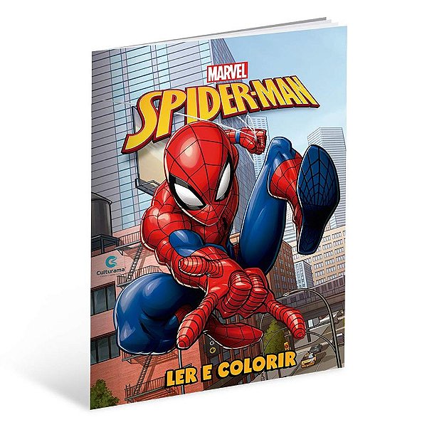 Livro Para Ler e Colorir Homem-Aranha B - 01 Unidade - Culturama - Rizzo -  Rizzo Embalagens