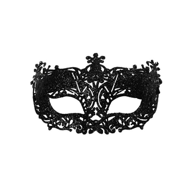 Fantasia Acessório Mascara Elegância Preta Festa Carnaval 01 Unidade Cromus Rizzo Embalagens