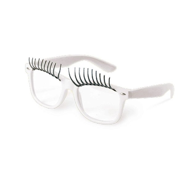 Óculos Branco com Cílios Preto Festa Carnaval Cromus Rizzo Embalagens -  Rizzo Embalagens