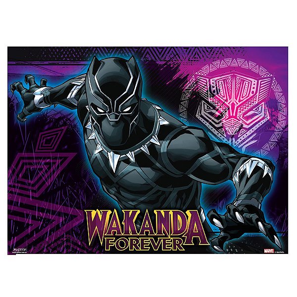 Painel TNT Festa Pantera Negra - 1,40x1,03m - 1 UN - Piffer - Rizzo