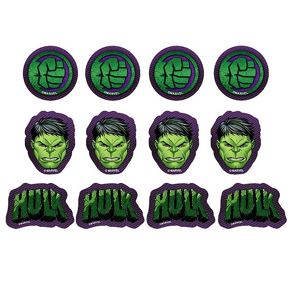 Aplique Decorativo Hulk - 12 PÇs - 1 UN - Piffer - Rizzo