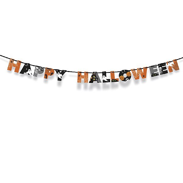Faixa Decorativa - Happy Halloween - 01 unidade - Cromus - Rizzo Embalagens