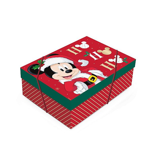 Caixa C/ Tampa - Mickey HOHOHO - Natal Mágico - 1 UN - Rizzo