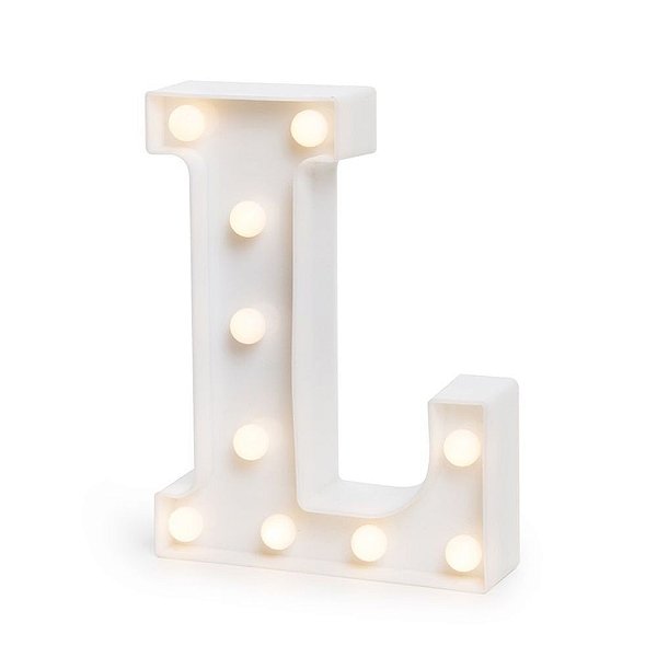 Letra LED Decoração Festa - L - 01 unidade - Rizzo Embalagens