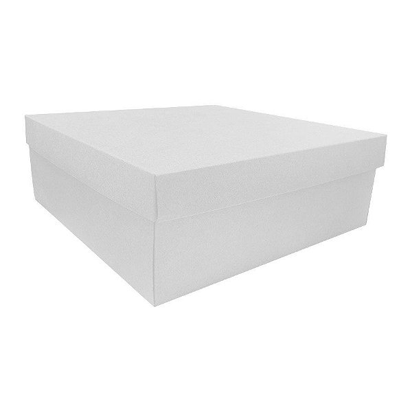 Caixa Presente Luxo N5 - Branco - (25,5cm x25,5cm x9cm) - 01 unidade - Assk - Rizzo Embalagens