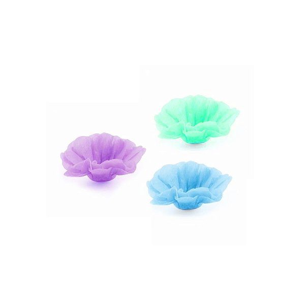 Forminha Flor - Candy - Lilás Azul Verde - 50 UN - MaxiFormas - Rizzo