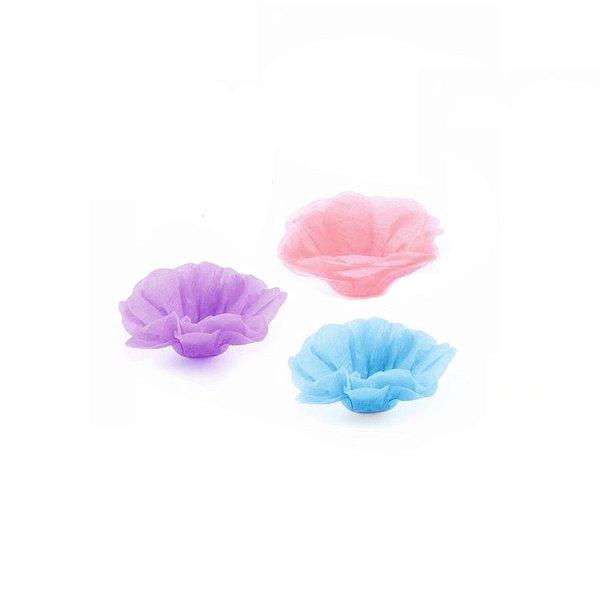 Forminha Flor - Candy - Azul Rosa Lilás - 50 UN - MaxiFormas - Rizzo