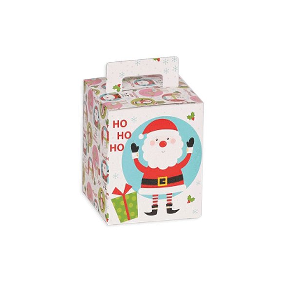 Caixa Panetone 100g Alegria de Natal 10 Unidades Decora Doces Rizzo Embalagens