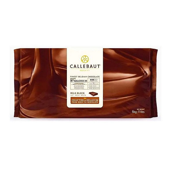 Chocolate Belga Callebaut - Chocolate Ao Leite Em Barra - Malchoc - 5 kg - Rizzo