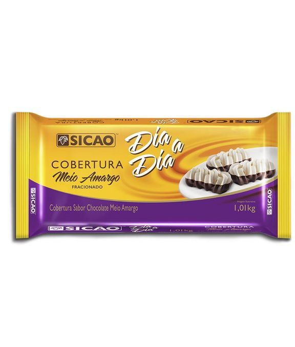 Chocolate Sicao Callebaut - Cobertura Meio Amargo - Dia a Dia - 1 kg - Rizzo