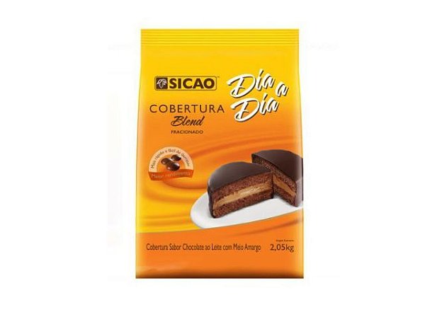 Chocolate Sicao Callebaut - Cobertura Blend Fracionado - Ao Leite & Meio Amargo - 2,05 kg - Rizzo
