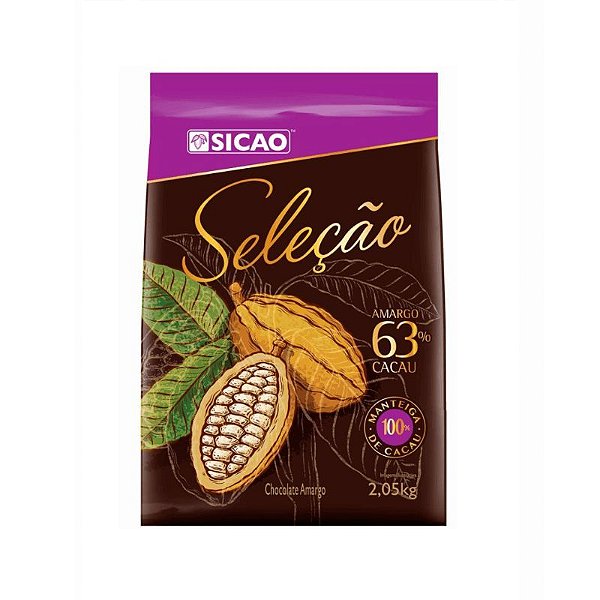Chocolate Sicao Callebaut - Amargo 63% - Seleção - 2,05 kg - Rizzo