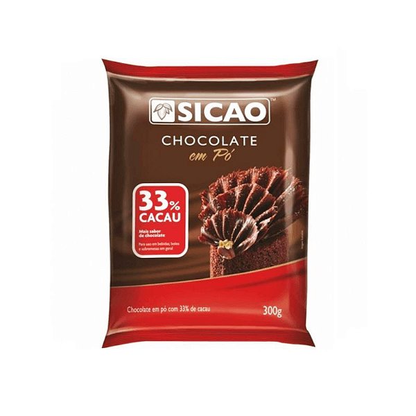 Chocolate em Pó 33% Cacau - 300 g  - 1 unidade - Sicao - Rizzo