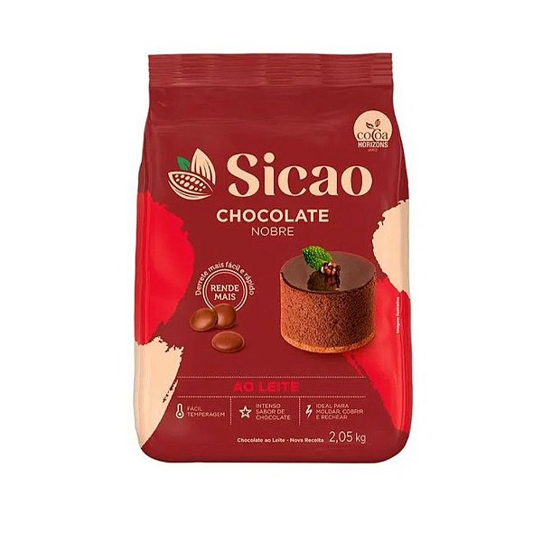 Chocolate Nobre Ao Leite - Gotas - 2,05 kg  - 1 unidade - Sicao - Rizzo