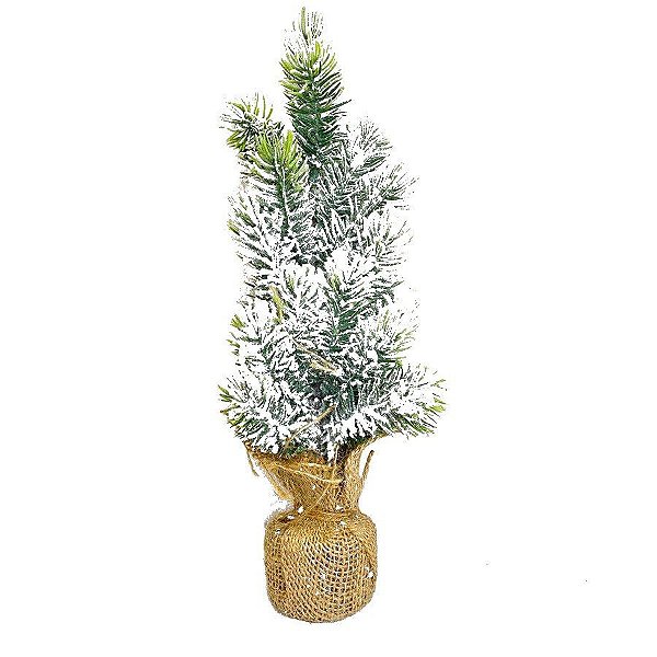 Mini Árvore Pinheiro decorativo Nevado - 30cm - 01 unidade - Natal Tok da Casa - Rizzo Embalagens