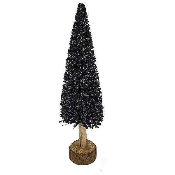 Mini Árvore Pinheiro decorativo  - Preto - 40cm - 01 unidade - Natal Tok da Casa - Rizzo Embalagens