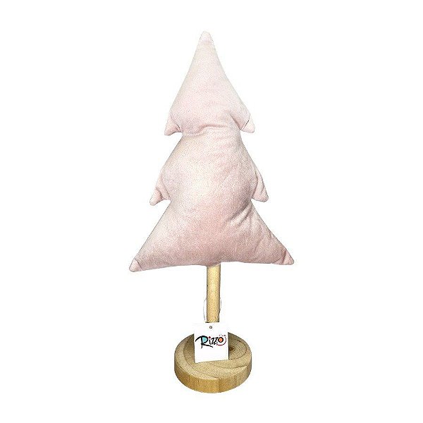 Enfeite Decorativo - Árvore Pelúcia - Rosa  - 37cm - 01 unidade - Natal Tok da Casa - Rizzo Embalagens