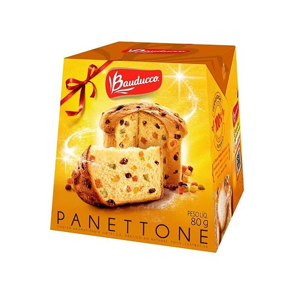 Confeitaria Natalina - Mini Panetone - Bauducco - 80g - 1 Un - Rizzo