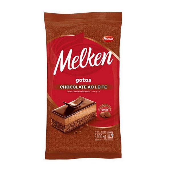 Chocolate Harald - Melken - Gotas Ao Leite - 2,1kg - Rizzo