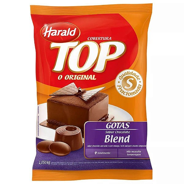 Chocolate Harald - TOP - Cobertura Gotas Blend - 1,05kg - Rizzo