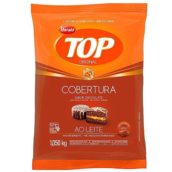 Chocolate Harald - TOP - Cobertura Gotas Ao Leite - 1,05kg - Rizzo