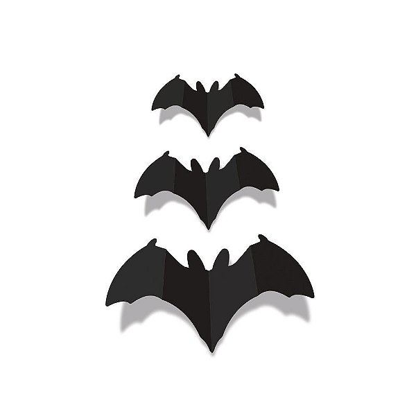 Apliques Decorativo Halloween - Morcegos - 6 unidades - Cromus - Rizzo Embalagens