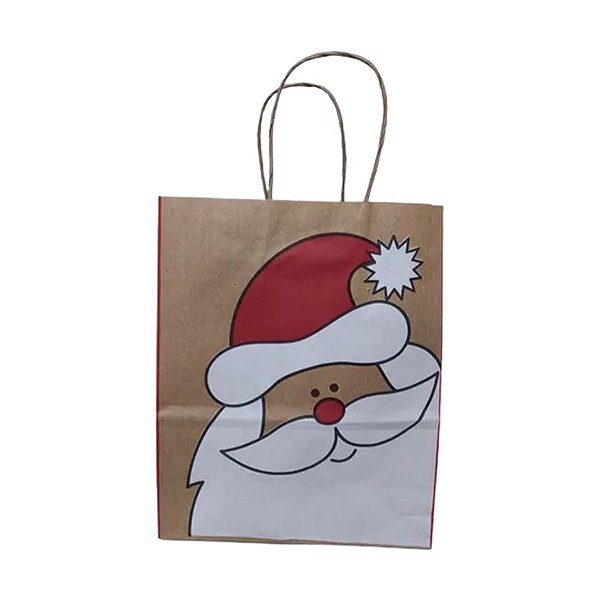 Sacola de Papel - Papai Noel - Ref 6314 - 10 UN - 23,5x10,5x31,5cm - Rizzo