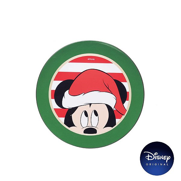 Sousplat Natalino - Mickey Noel - 33cm - 1 UN - Disney Original - Cromus - Rizzo