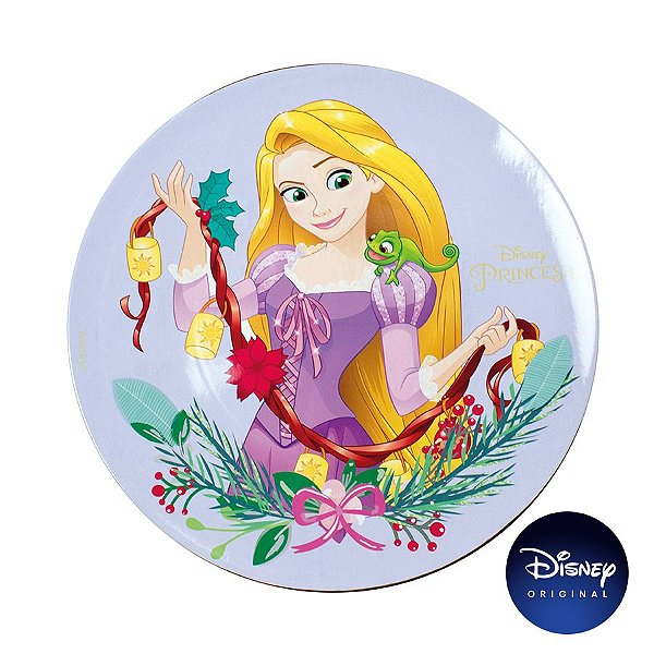 Sousplat Natalino - Princesa Rapunzel - 33cm - 1 UN - Disney Original - Cromus - Rizzo