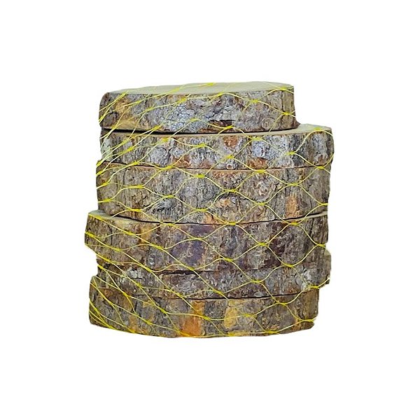 Bolacha de Madeira - Rústica Artesanal - 10cm - 6 UN - Rizzo Embalagens