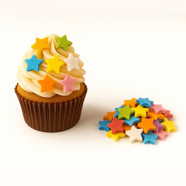 Mini Confeito - Estrelas Coloridas - 20 gramas - Abelha Confeiteira - Rizzo