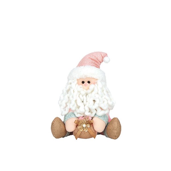 Papai Noel Sentado com Saco de Presentes Azul e Rosa - 01 unidade Cromus Natal - Rizzo Embalagens