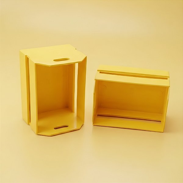Mini Caixote - Amarelo - 12x7cm - 1 UN - Rizzo
